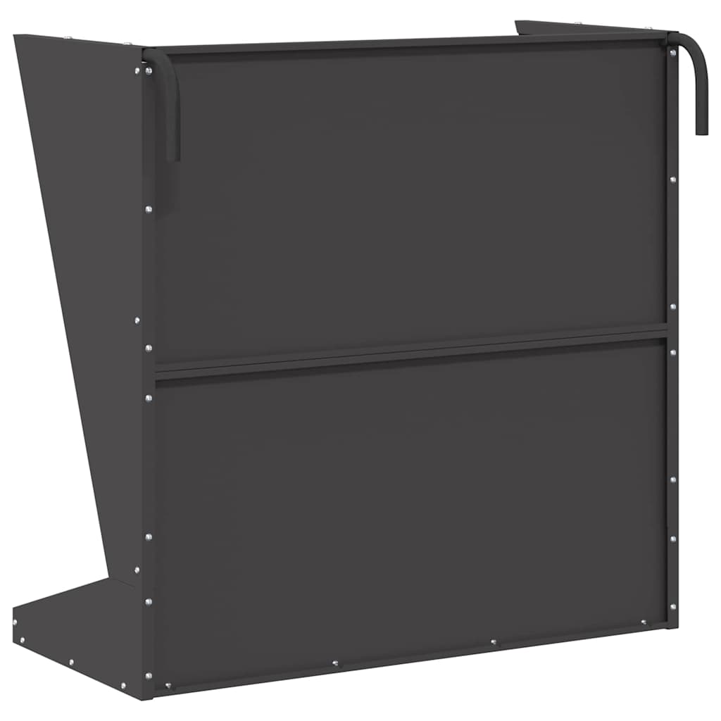 vidaXL Hooi Feeder Zwart 71 x 33 x 70 cm Koudgewalst Staal