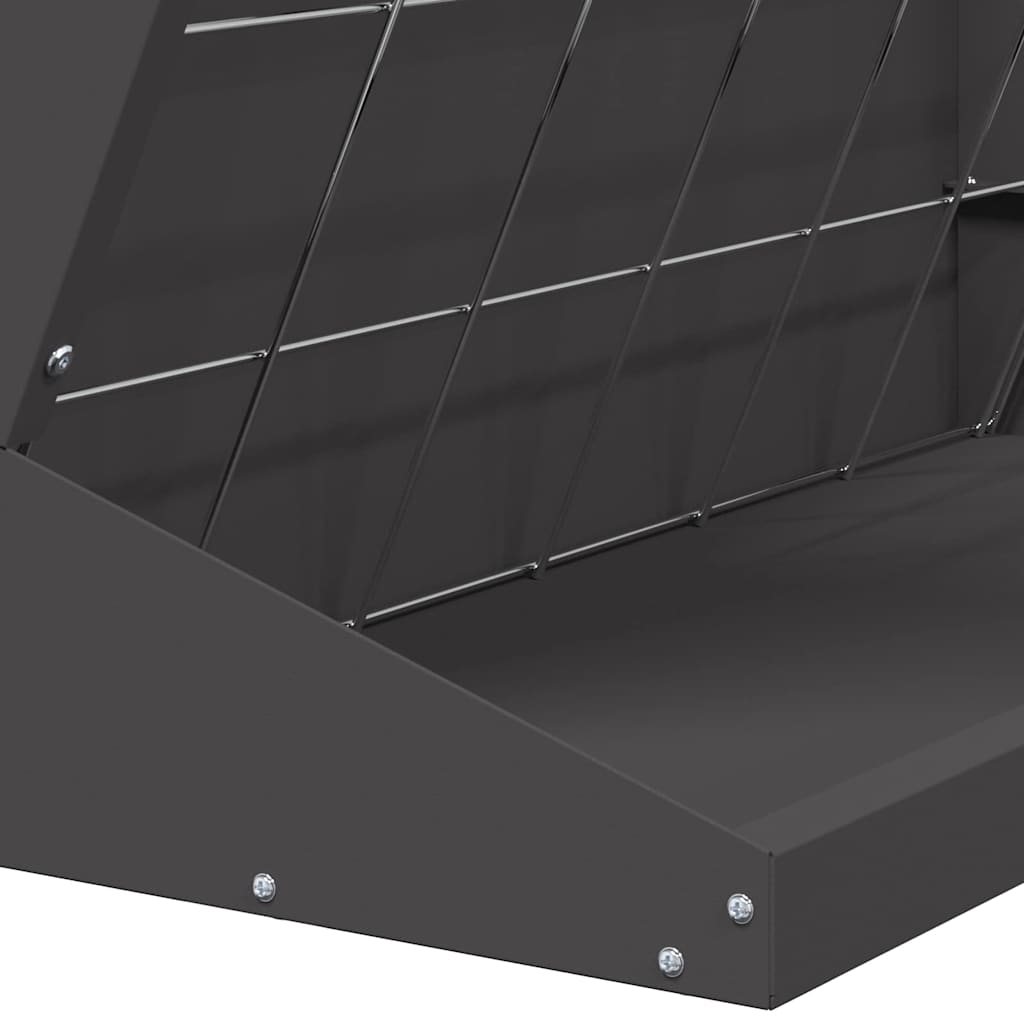 vidaXL Hooi Feeder Zwart 71 x 33 x 70 cm Koudgewalst Staal