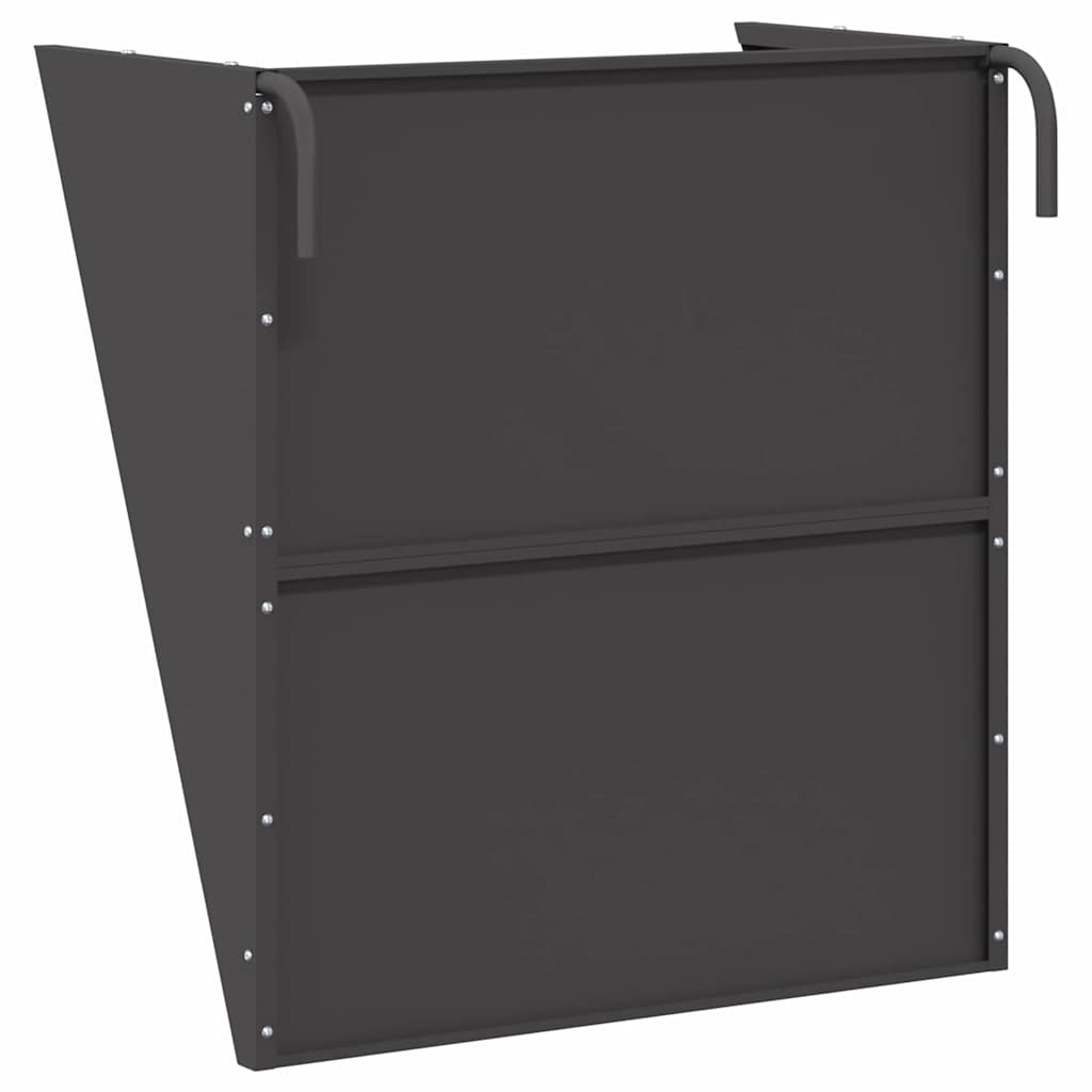 vidaXL Hangend Hooi Feeder Zwart 61 x 33 x 66 cm Koudgewalst Staal
