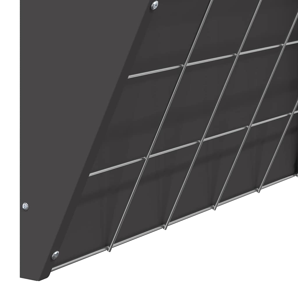 vidaXL Hangend Hooi Feeder Zwart 61 x 33 x 66 cm Koudgewalst Staal