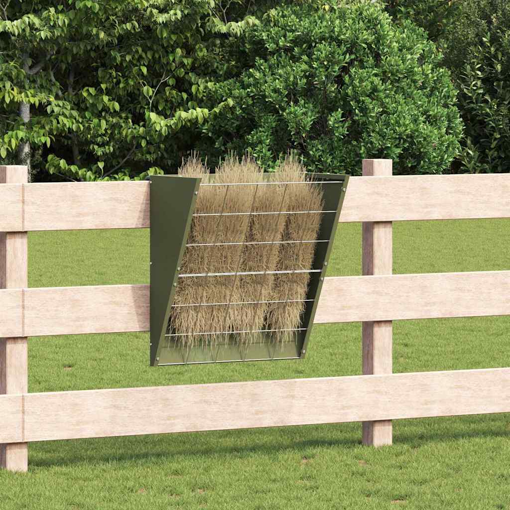 vidaXL Hangend Hooi Feeder Zwart 61 x 33 x 66 cm Koudgewalst Staal