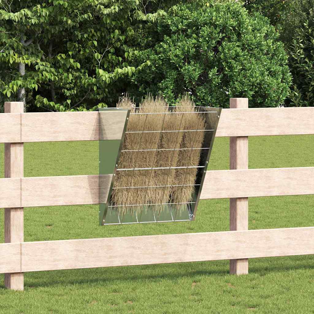 vidaXL Hangend Hooi Feeder Zwart 61 x 33 x 66 cm Koudgewalst Staal