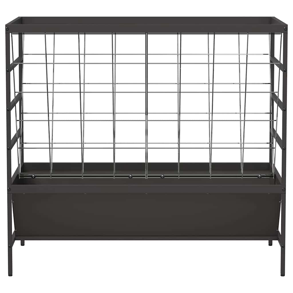 vidaXL Vee voeder Zwart 100 x 60 x 90 cm Koudgewalst Staal