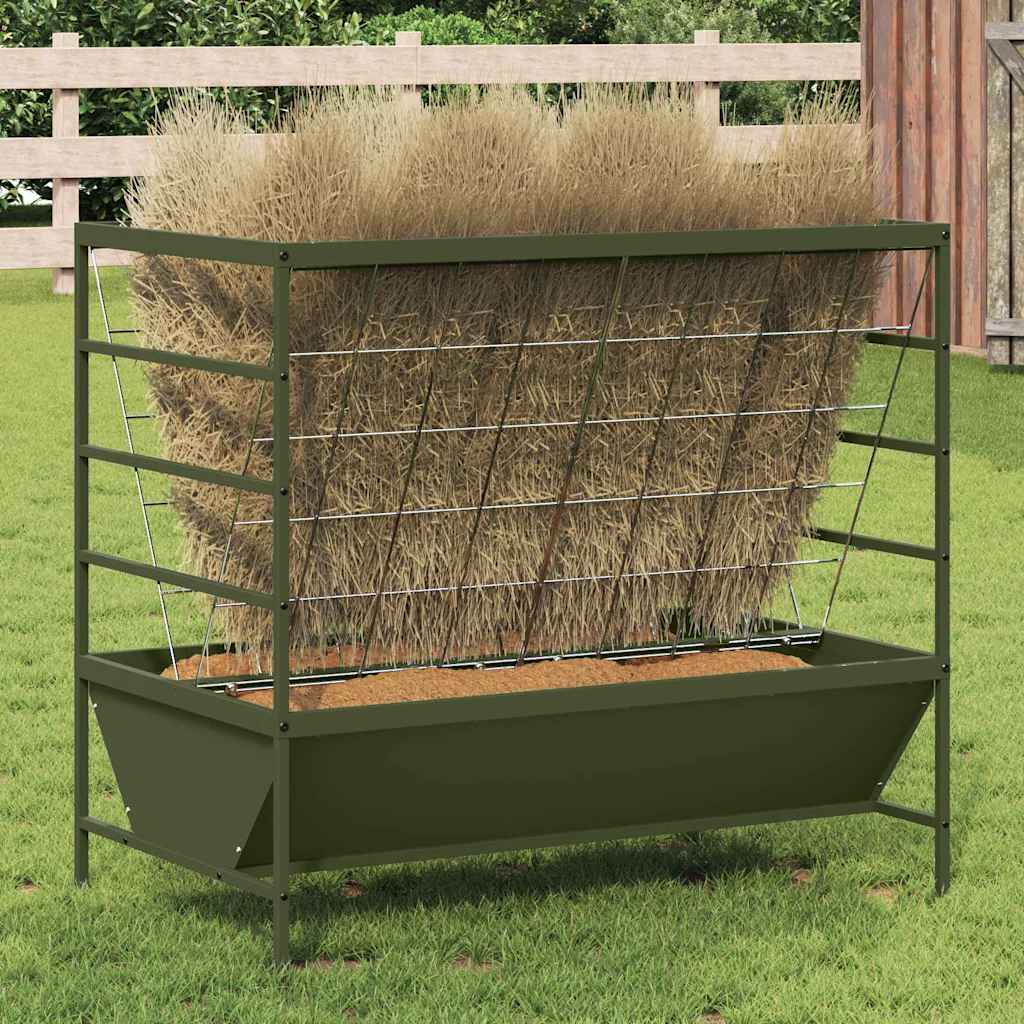 vidaXL Vee voeder Zwart 100 x 60 x 90 cm Koudgewalst Staal
