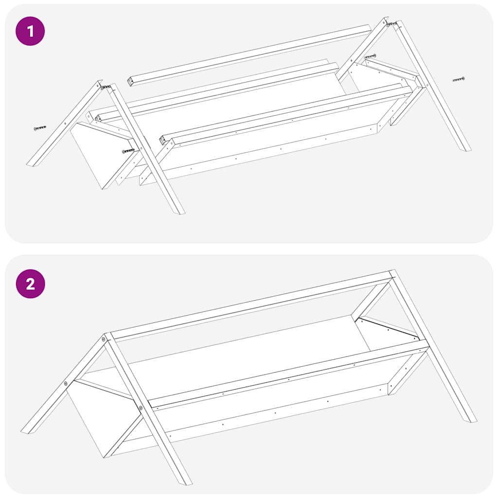 vidaXL Voederbak voor vee Zwart 111 x 76 x 38 cm Koudgewalst Staal