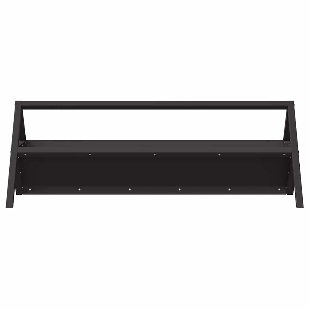 vidaXL Voederbak voor vee Zwart 111 x 76 x 38 cm Koudgewalst Staal
