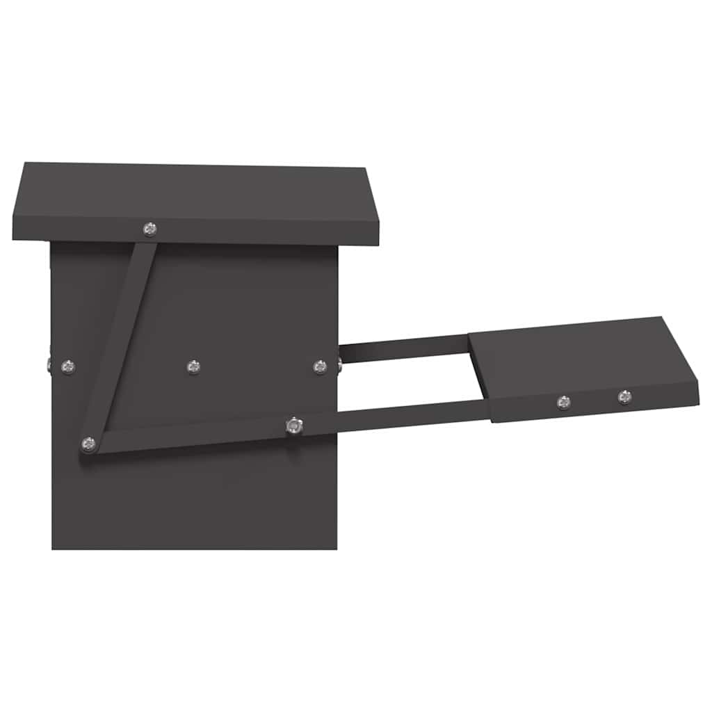 vidaXL Kippen Treadle Voeder Zwart 48,5 x 39,5 x 19 cm