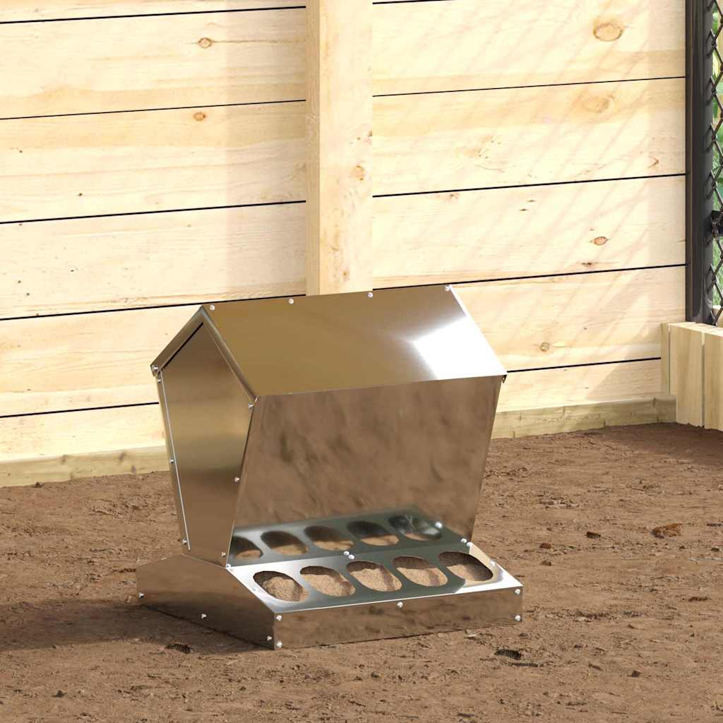 vidaXL Kip voerbak Zwart 40 x 40 x 45 cm Koudgewalst Staal