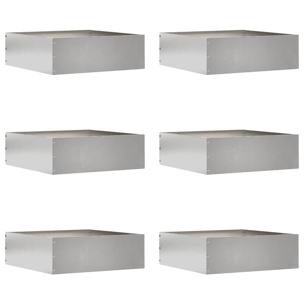 vidaXL Tuinrand Zwart 40 x 40 x 13 cm Staal