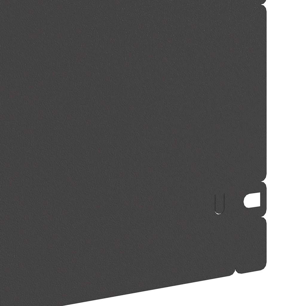 vidaXL Gazonranden 10 pcs Zwart 103 x 0,05 x 22 cm Staal
