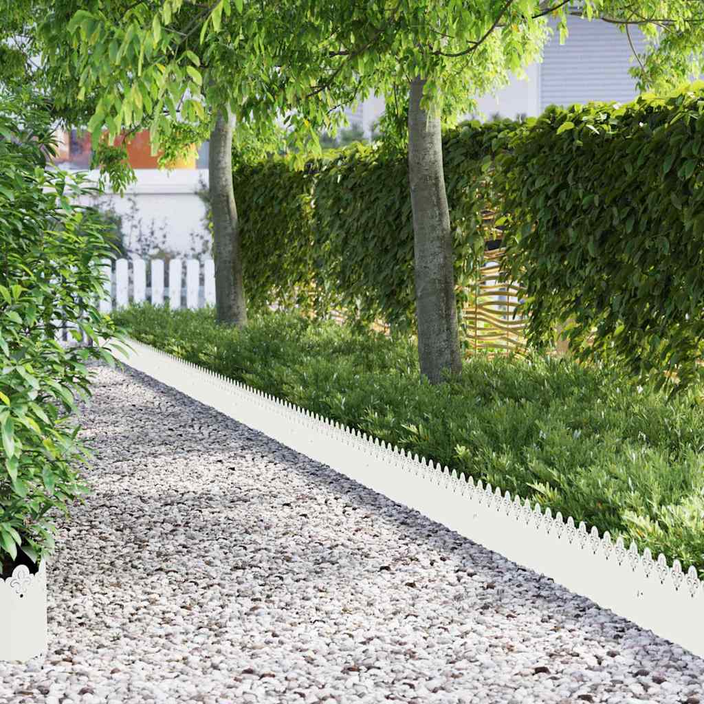 vidaXL Gazonranden 10 pcs Zwart 103 x 0,05 x 22 cm Staal