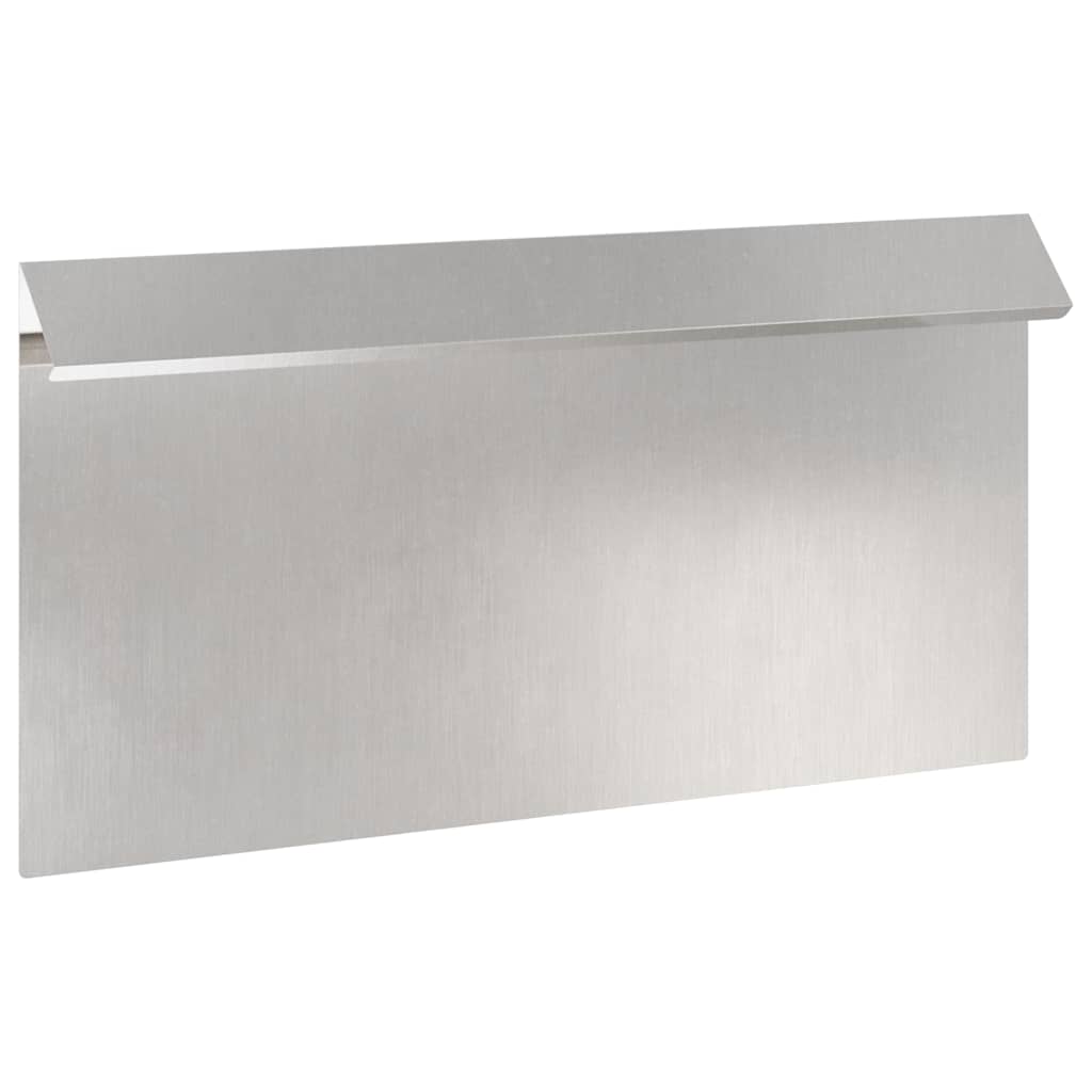 vidaXL Slakkenhekje Zilver 50 x 3,5 x 25 cm Roestvrij staal