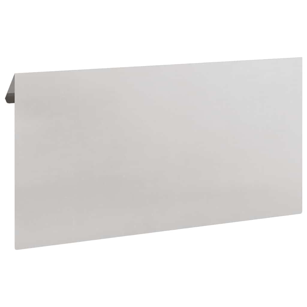 vidaXL Slakkenhekje Zilver 50 x 3,5 x 25 cm Roestvrij staal