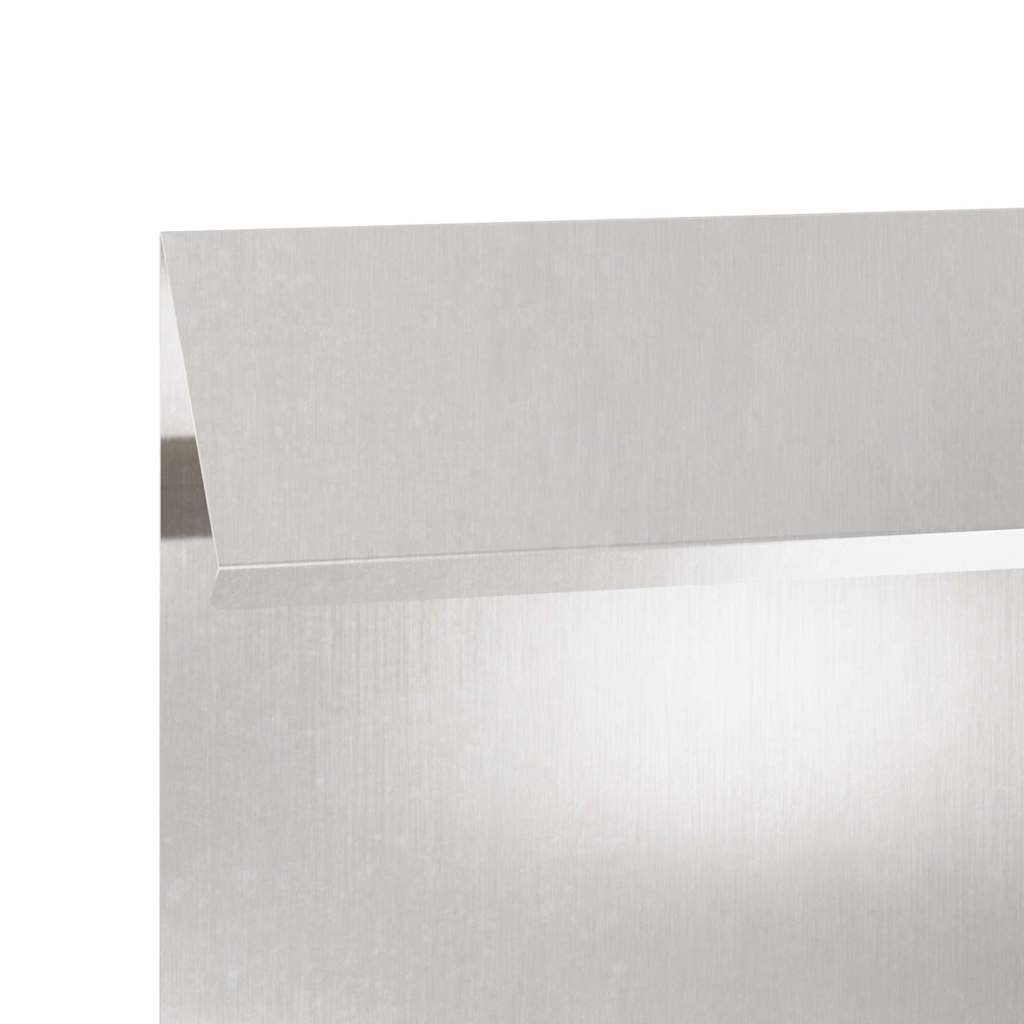 vidaXL Slakkenhekje Zilver 50 x 3,5 x 25 cm Roestvrij staal