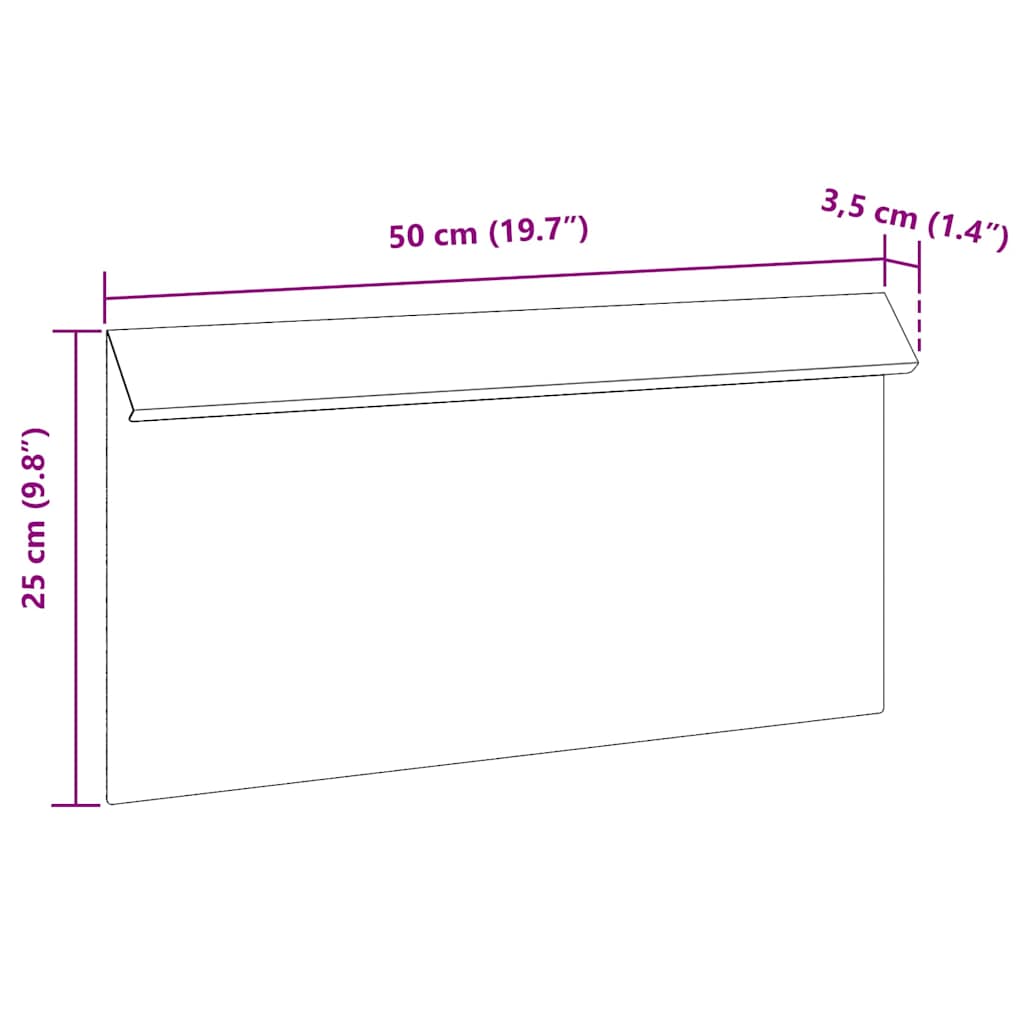 vidaXL Slakkenhekje Zilver 50 x 3,5 x 25 cm Roestvrij staal