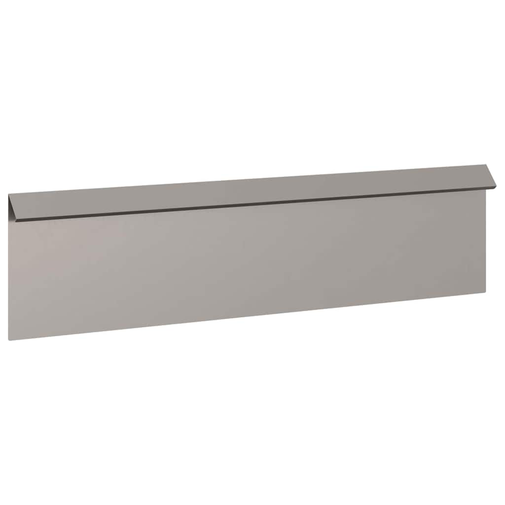 vidaXL Slakkenhekje Zilver 50 x 3,5 x 25 cm Roestvrij staal
