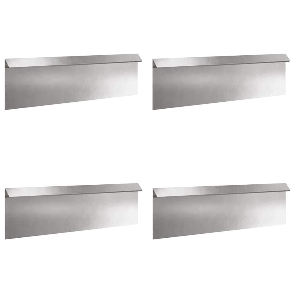 vidaXL Slakkenhekken 8 pcs Zilver Roestvrij staal