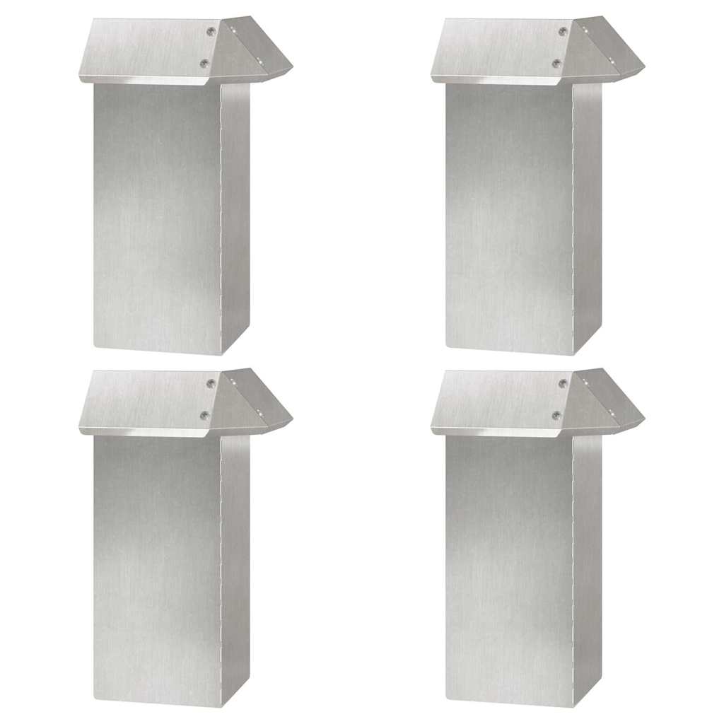 vidaXL Slakkenhekken 8 pcs Zilver Roestvrij staal