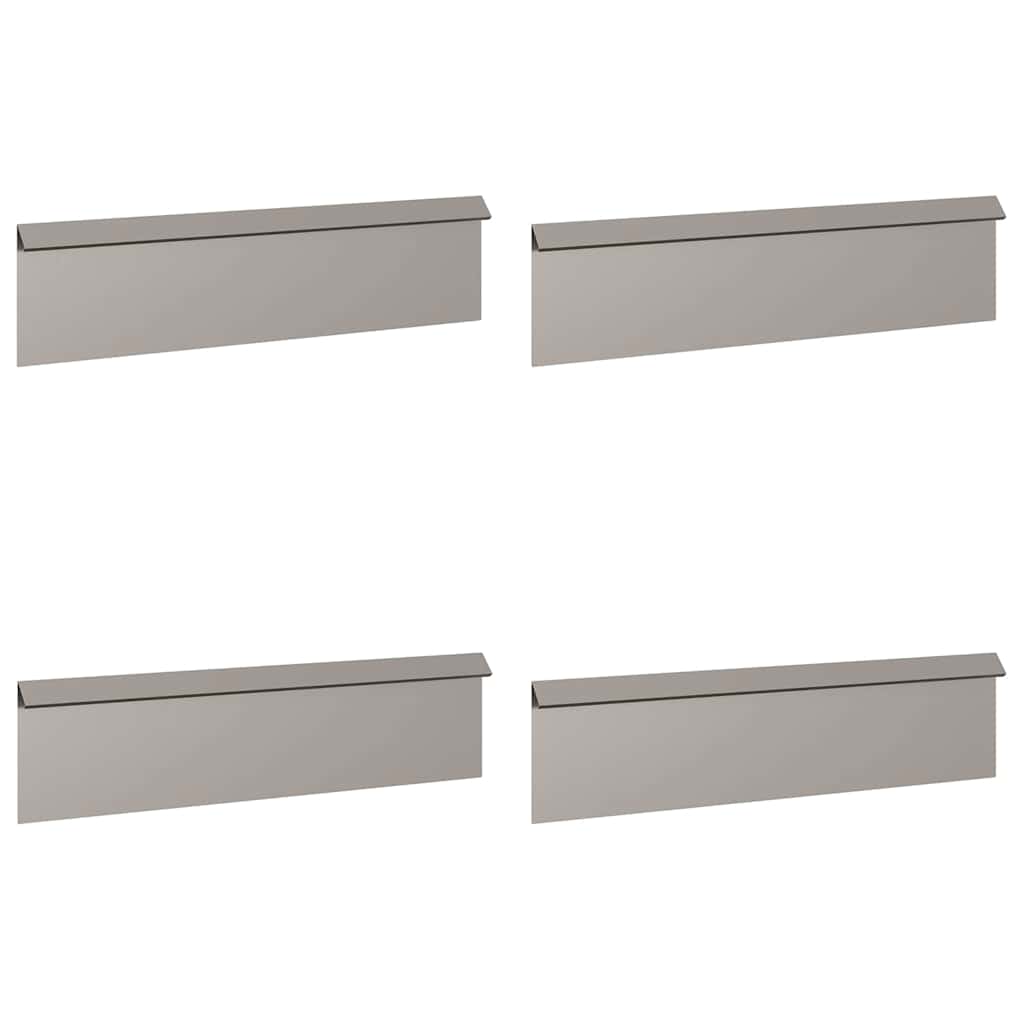 vidaXL Slakkenhekken 8 pcs Zilver Roestvrij staal