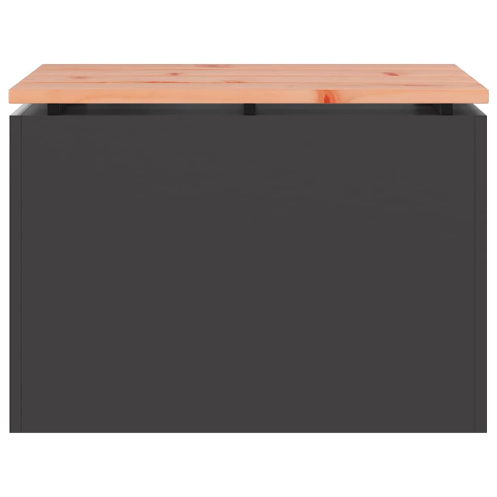 vidaXL Tuinbank Zwart 60 x 40 x 43 cm Massief douglas hout en staal