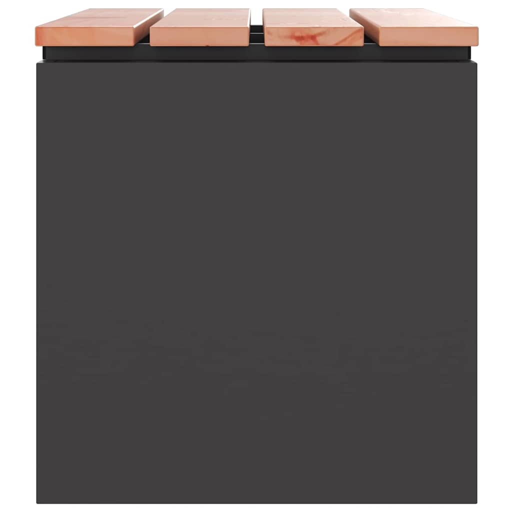 vidaXL Tuinbank Zwart 60 x 40 x 43 cm Massief douglas hout en staal