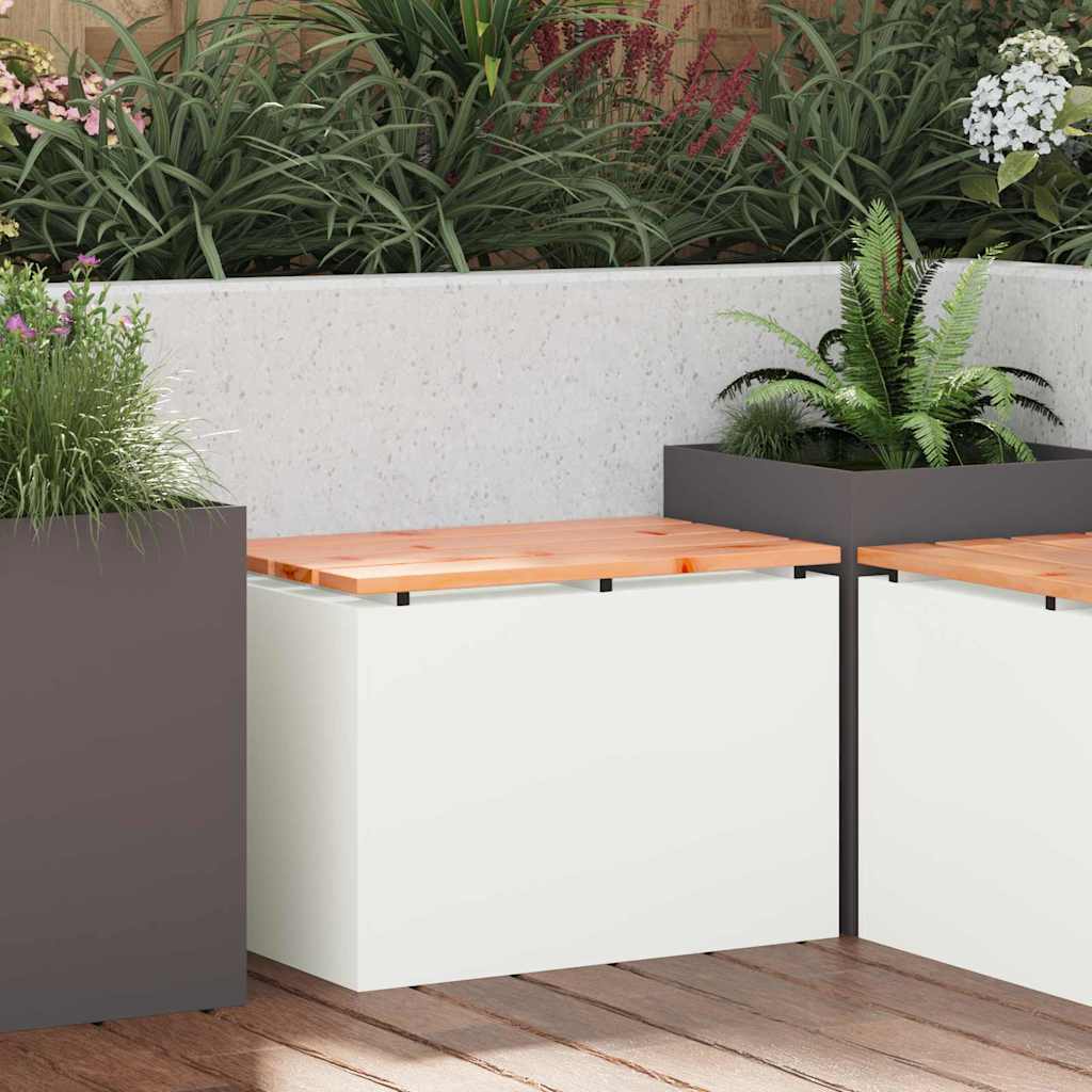 vidaXL Tuinbank Zwart 60 x 40 x 43 cm Massief douglas hout en staal