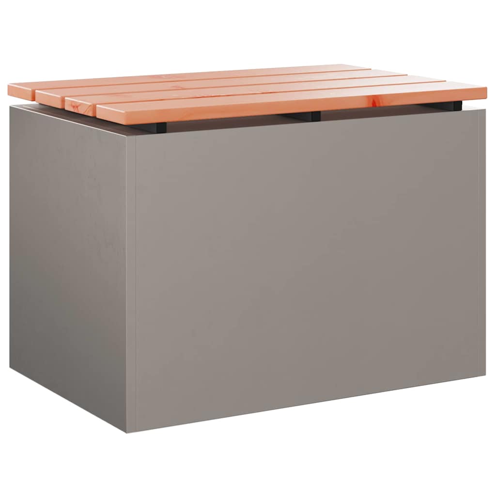 vidaXL Tuinbank Zwart 60 x 40 x 43 cm Massief douglas hout en staal