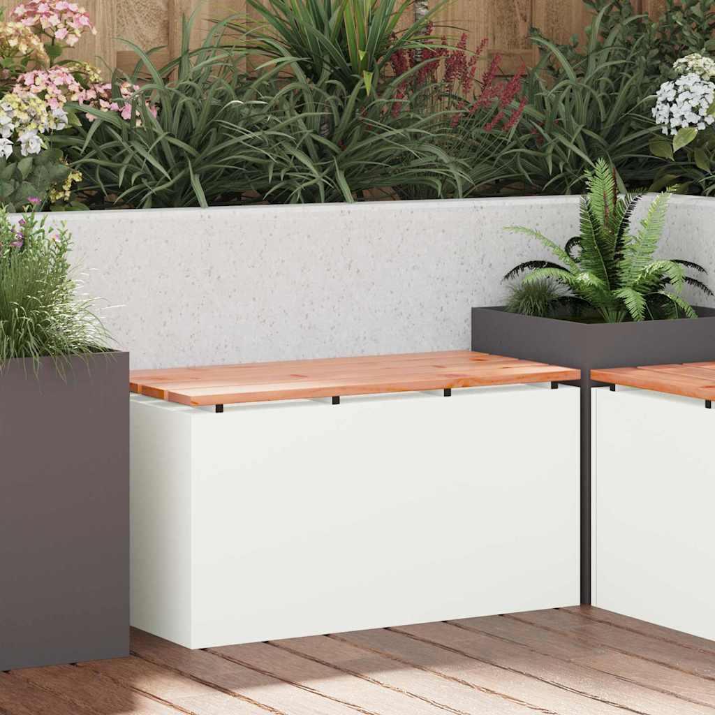vidaXL Tuinbank Zwart 60 x 40 x 43 cm Massief douglas hout en staal