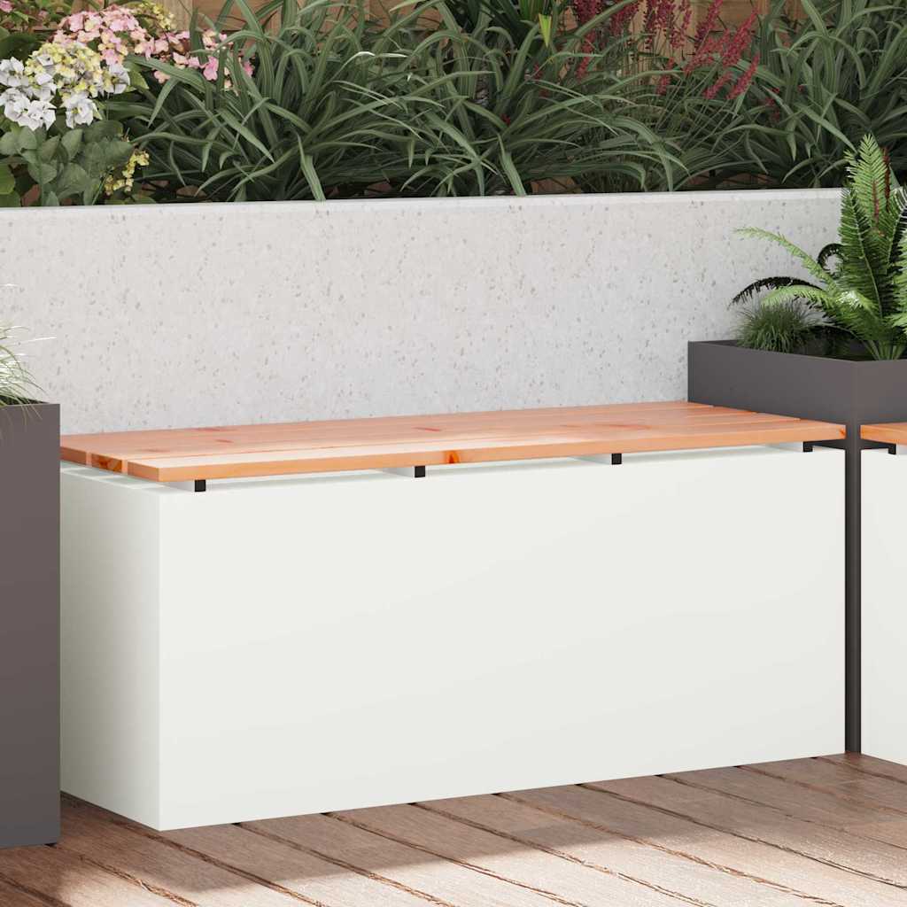 vidaXL Tuinbank Zwart 60 x 40 x 43 cm Massief douglas hout en staal