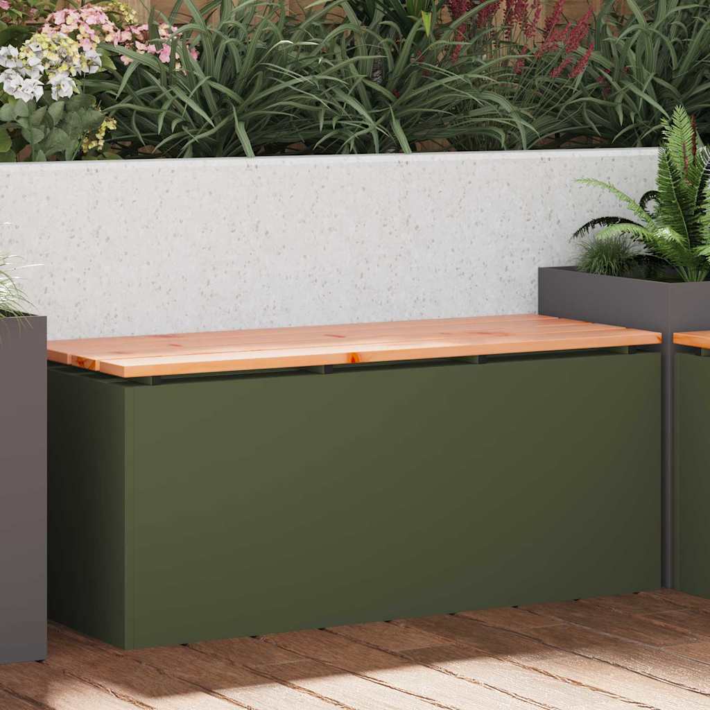 vidaXL Tuinbank Zwart 60 x 40 x 43 cm Massief douglas hout en staal