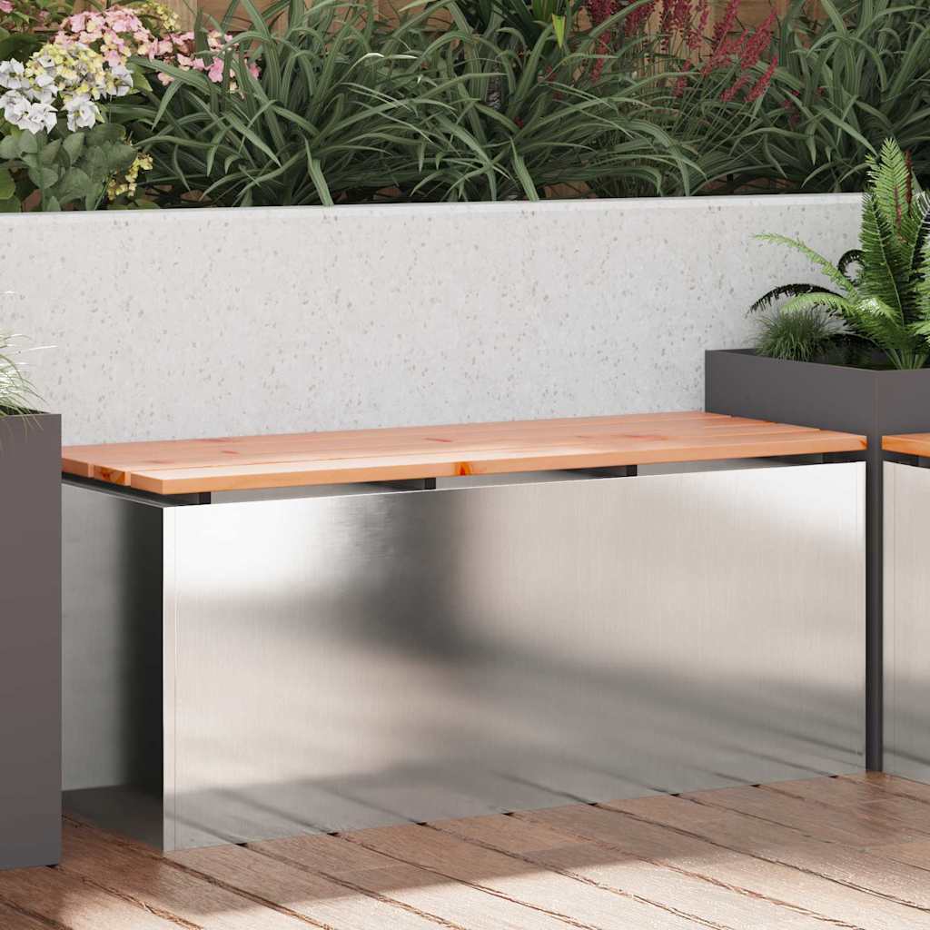 vidaXL Tuinbank Zwart 60 x 40 x 43 cm Massief douglas hout en staal