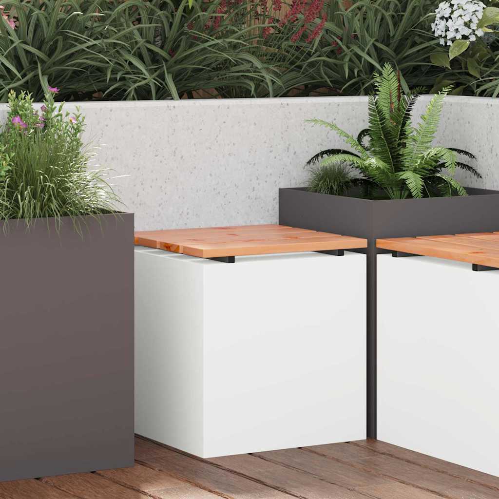 vidaXL Tuinbank Zwart 60 x 40 x 43 cm Massief douglas hout en staal