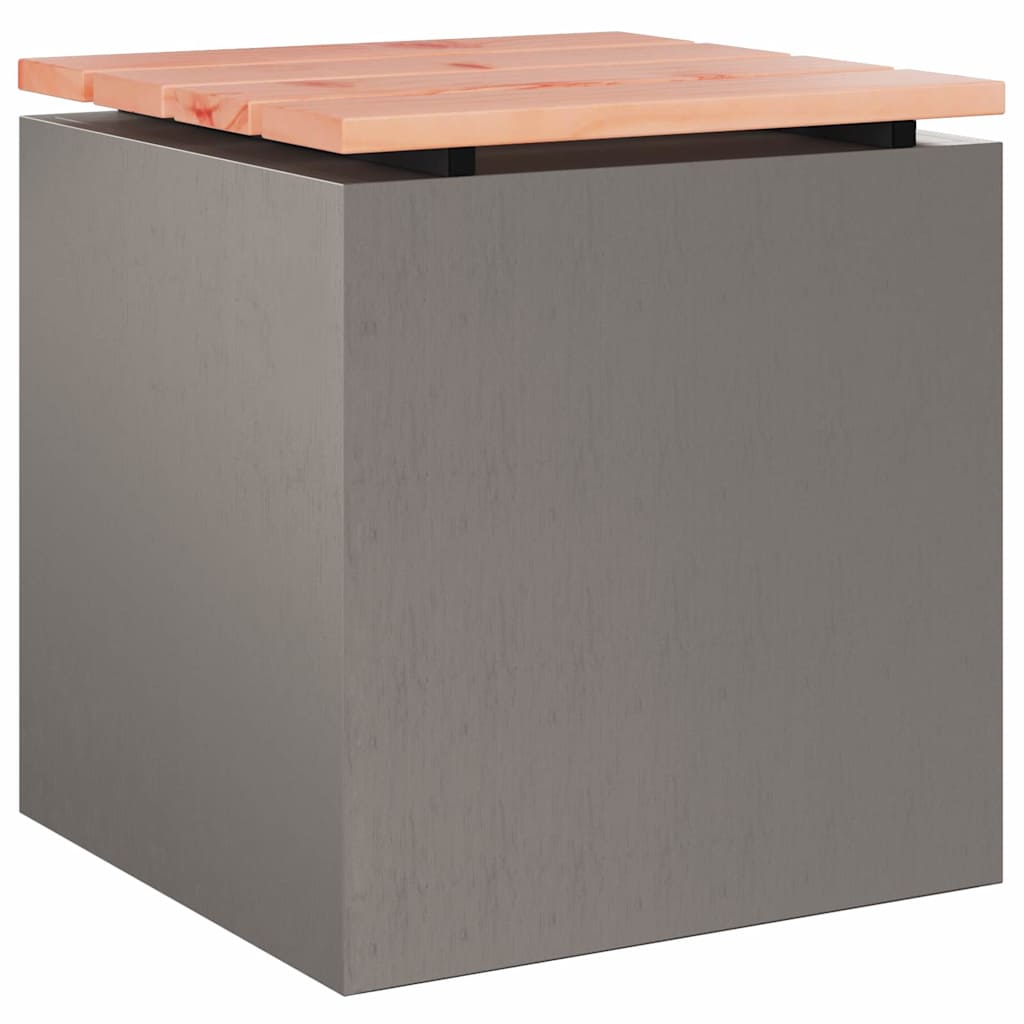 vidaXL Tuinbank Zwart 60 x 40 x 43 cm Massief douglas hout en staal