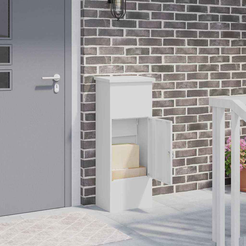 vidaXL Pakket inwerp box Zwart 44.5 x 29 x 110.5 cm Staal