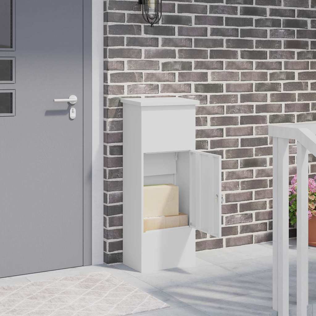 vidaXL Pakket inwerp box Zwart 44.5 x 29 x 110.5 cm Staal