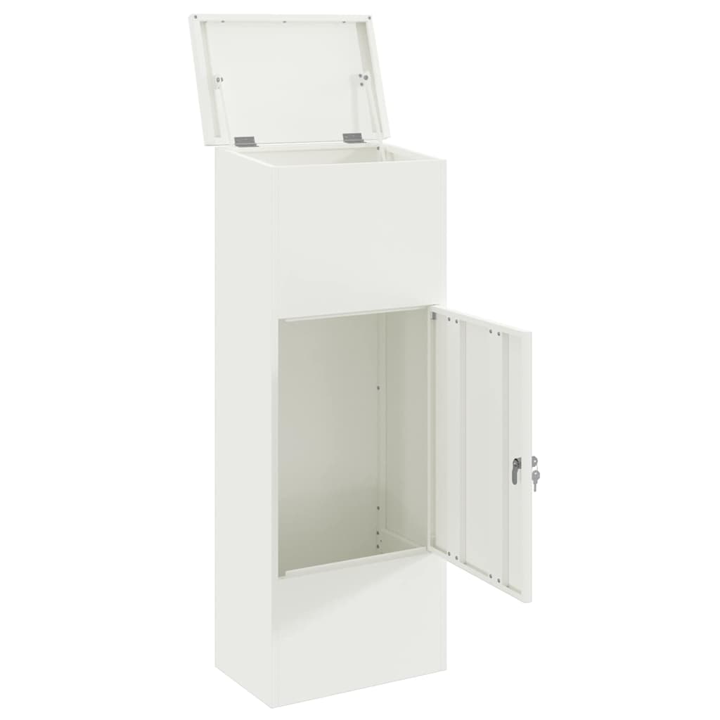 vidaXL Pakket inwerp box Zwart 44.5 x 29 x 110.5 cm Staal