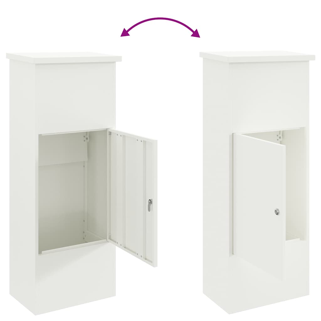 vidaXL Pakket inwerp box Zwart 44.5 x 29 x 110.5 cm Staal