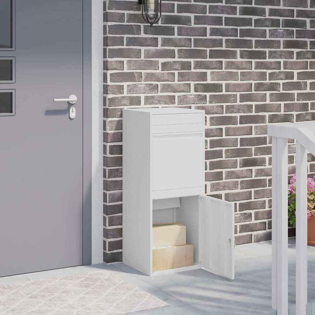 vidaXL Pakket inwerp box Zwart 41 x 38 x 103 cm Staal