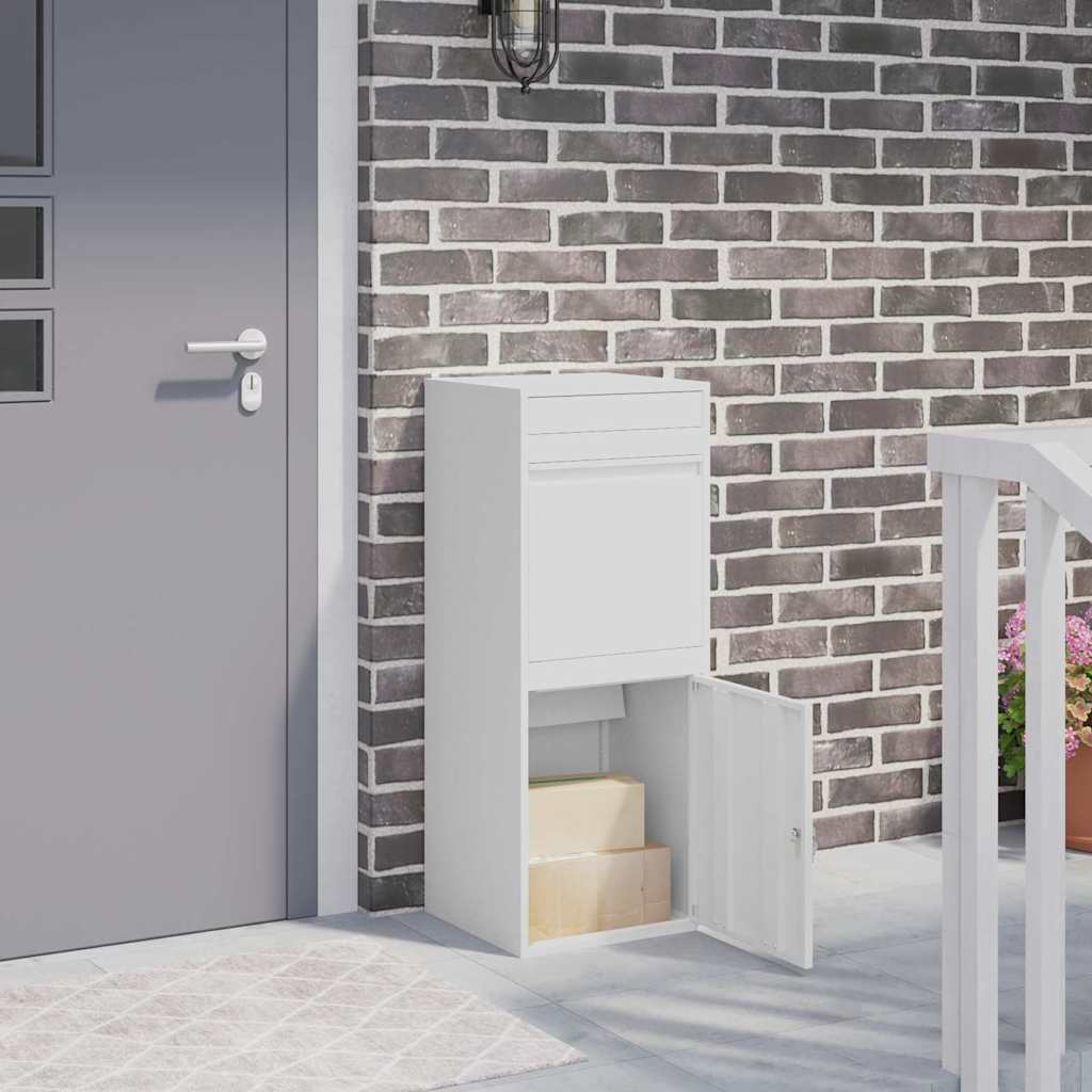 vidaXL Pakket inwerp box Zwart 41 x 38 x 103 cm Staal