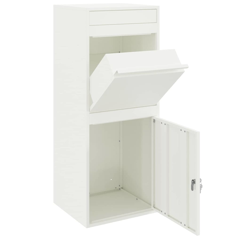vidaXL Pakket inwerp box Zwart 41 x 38 x 103 cm Staal
