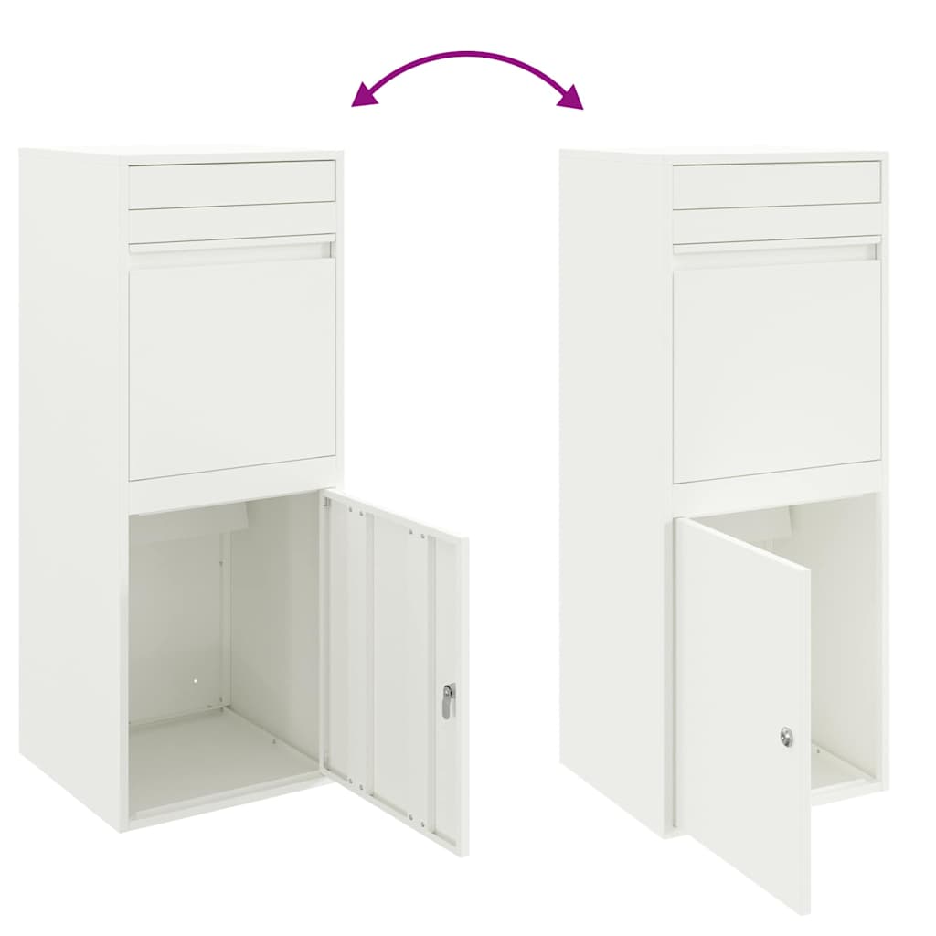 vidaXL Pakket inwerp box Zwart 41 x 38 x 103 cm Staal