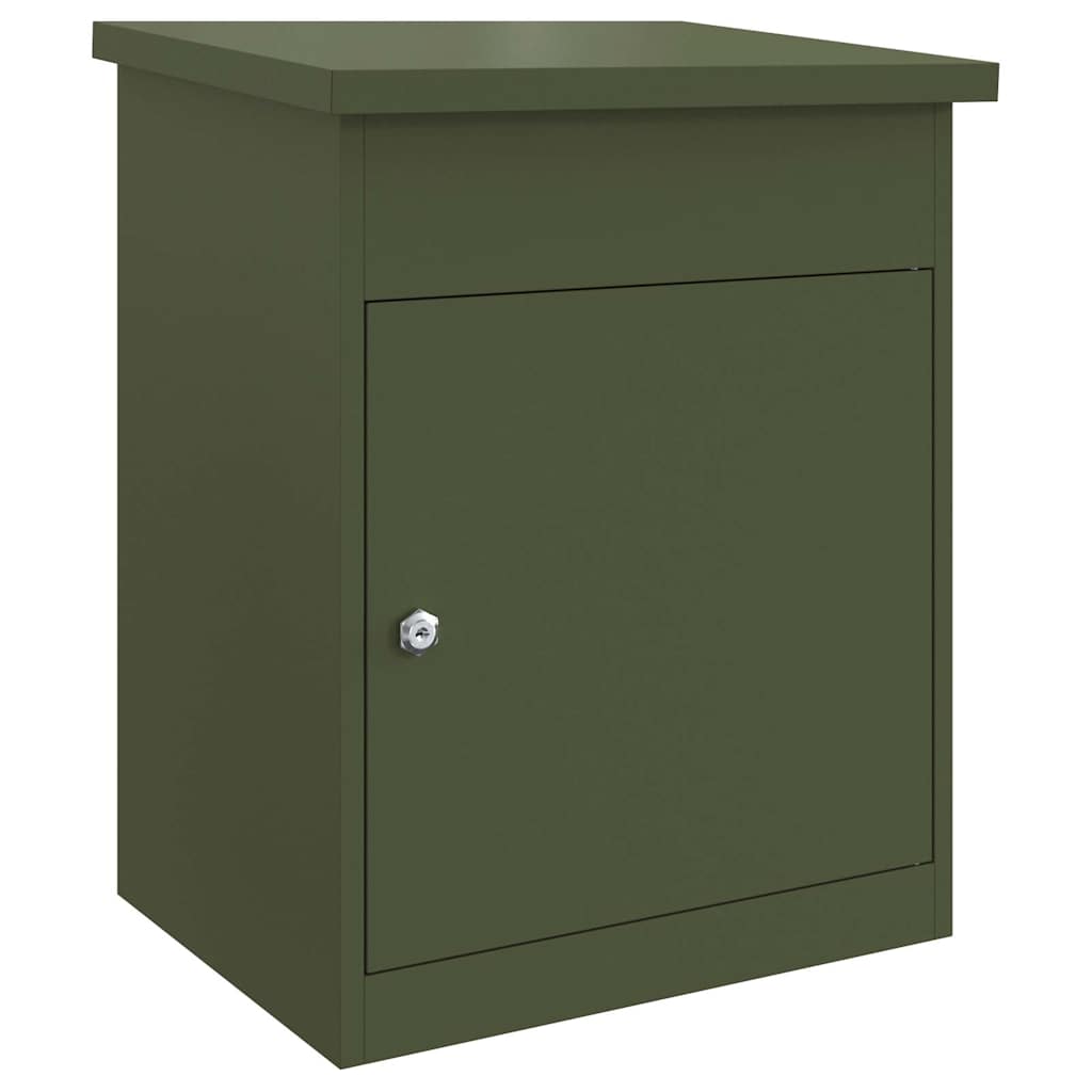vidaXL Pakket inwerp box Zwart 44 x 35 x 59 cm Staal
