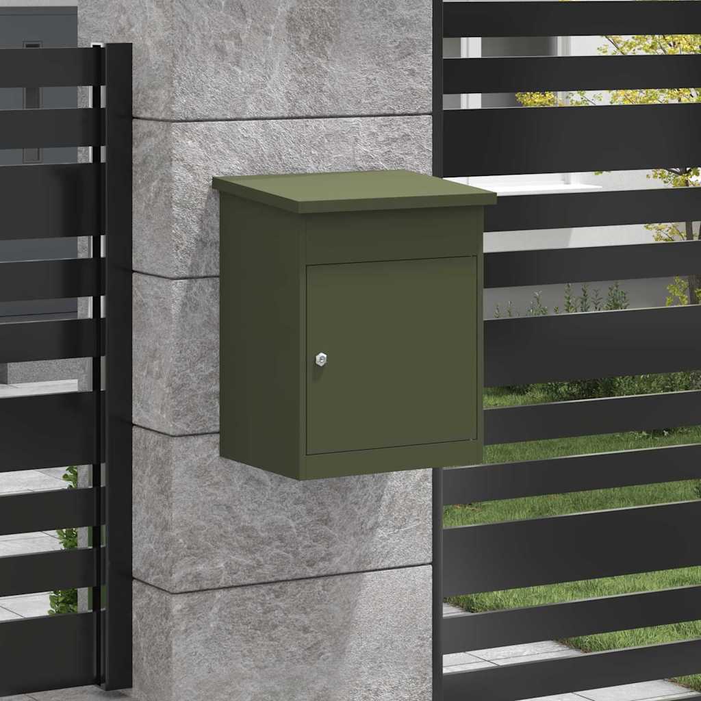 vidaXL Pakket inwerp box Zwart 44 x 35 x 59 cm Staal