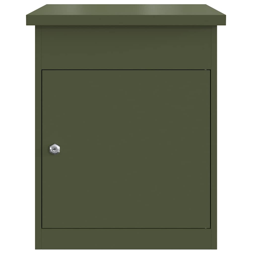 vidaXL Pakket inwerp box Zwart 44 x 35 x 59 cm Staal