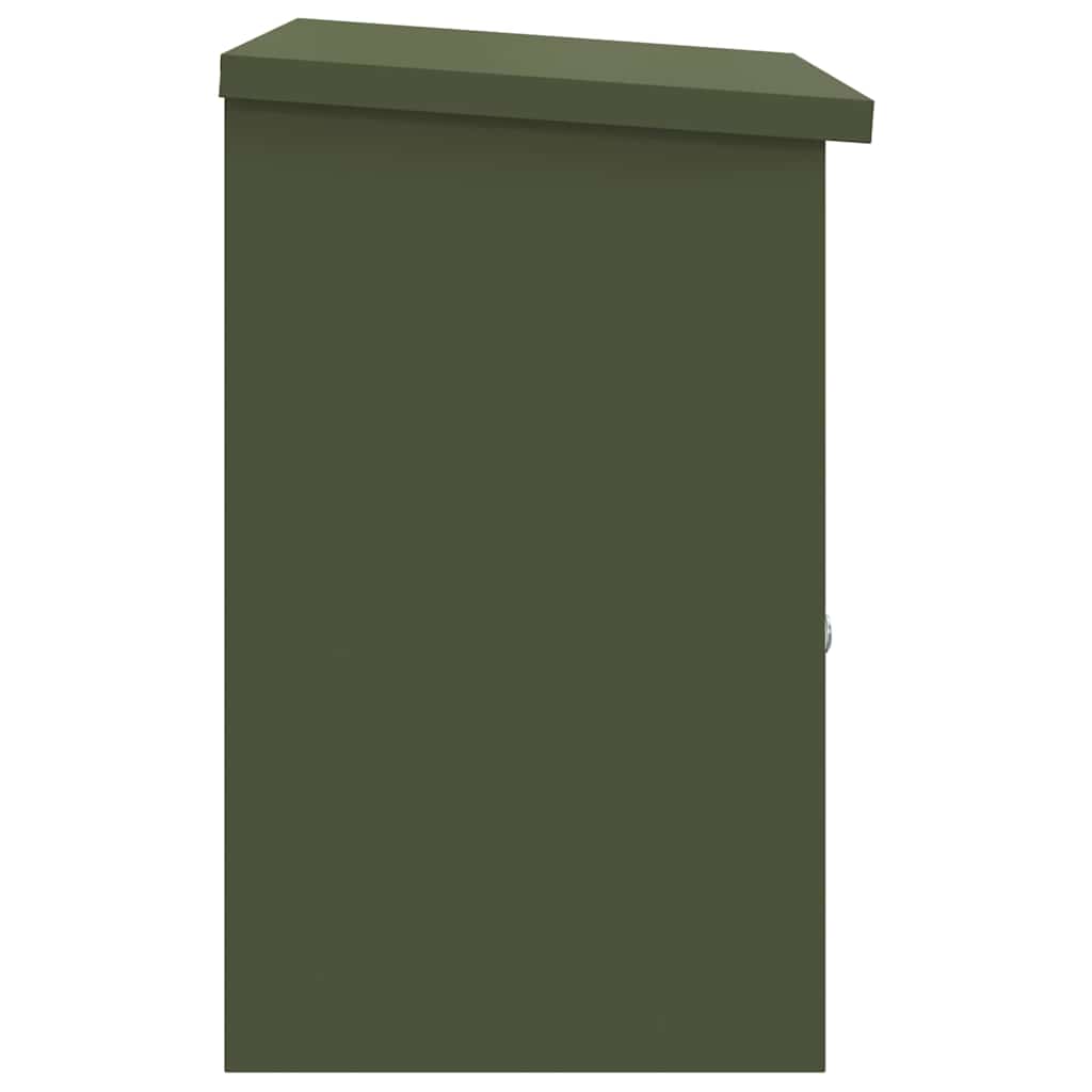 vidaXL Pakket inwerp box Zwart 44 x 35 x 59 cm Staal
