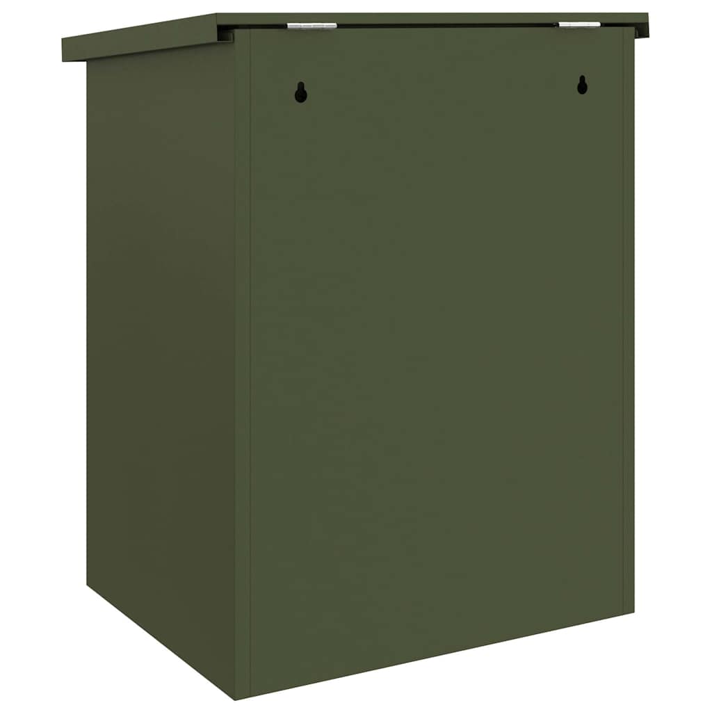 vidaXL Pakket inwerp box Zwart 44 x 35 x 59 cm Staal