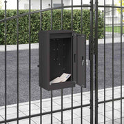 vidaXL Brievenbus Zwart 30 x 23 x 55 cm Staal