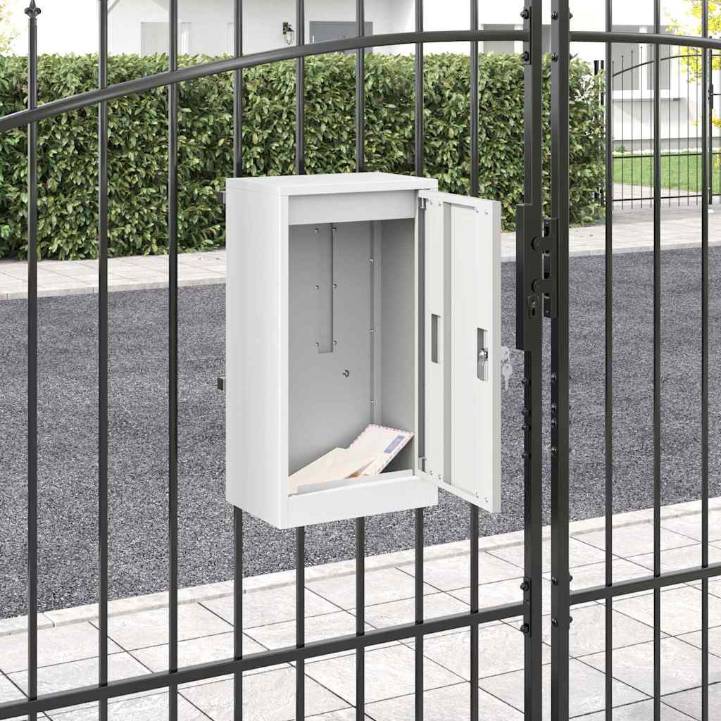 vidaXL Brievenbus Zwart 30 x 23 x 55 cm Staal
