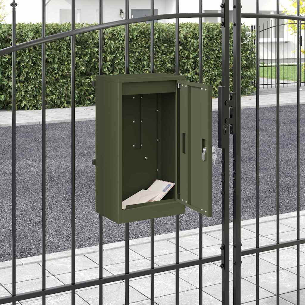 vidaXL Brievenbus Zwart 30 x 23 x 55 cm Staal