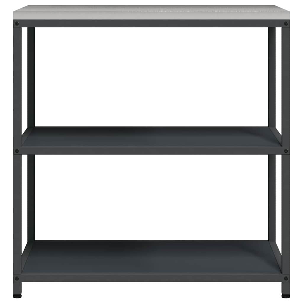 vidaXL Keuken opslag plank met plank met opslag Zwart Staal